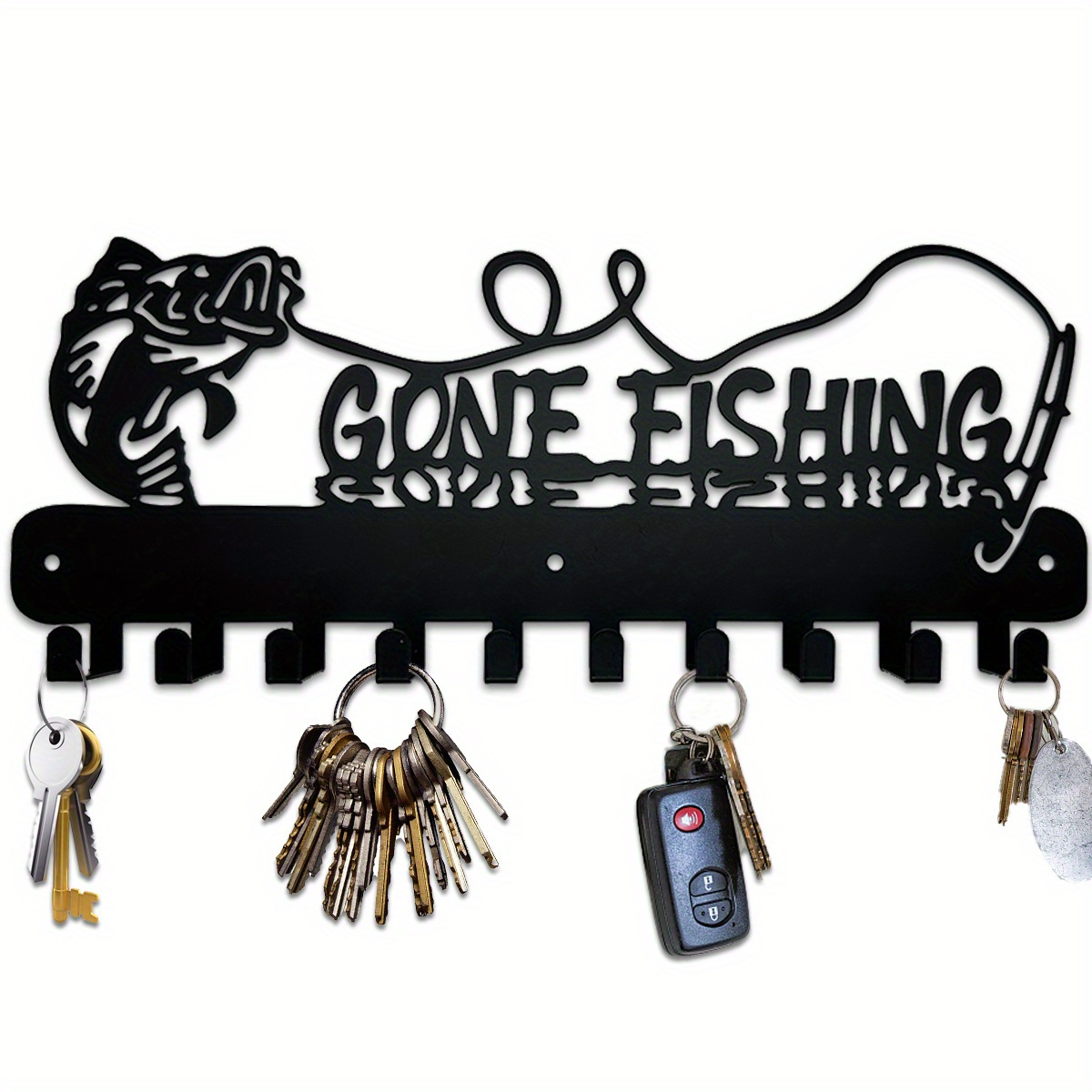 Cute Fish Key Storage Rack Hooks Stable Key Metal Holder - Temu Canada