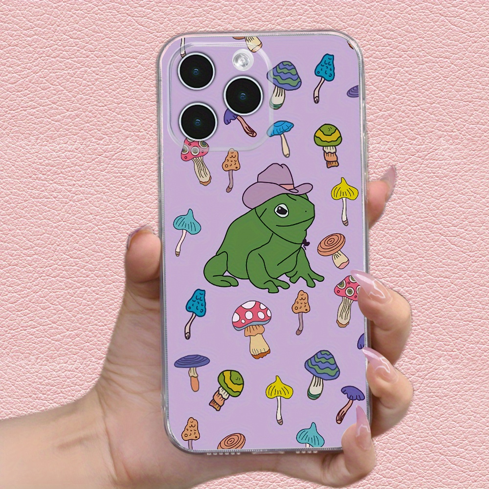 

Creative Mushroom And Frog Print Phone Case Suitable For Iphone 15 14 13 12 11 Xs Xr X 7 8 Plus Pro Max Mini