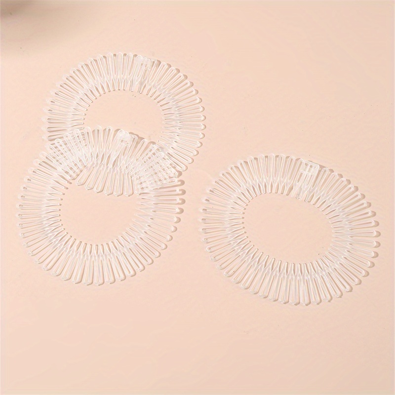 3pcs/set Elastic Hair Comb For Styling, Invisible Split End And Bangs Fixing Spring Comb, Women's Fashion Hair Accessory