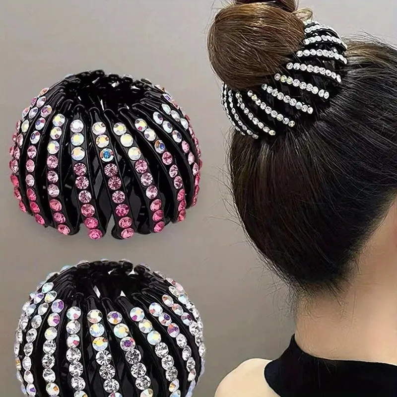 2pcs set random color birds nest hair clip bun hairpin womens bun ponytail clip hairpin hair accessories Product details 0