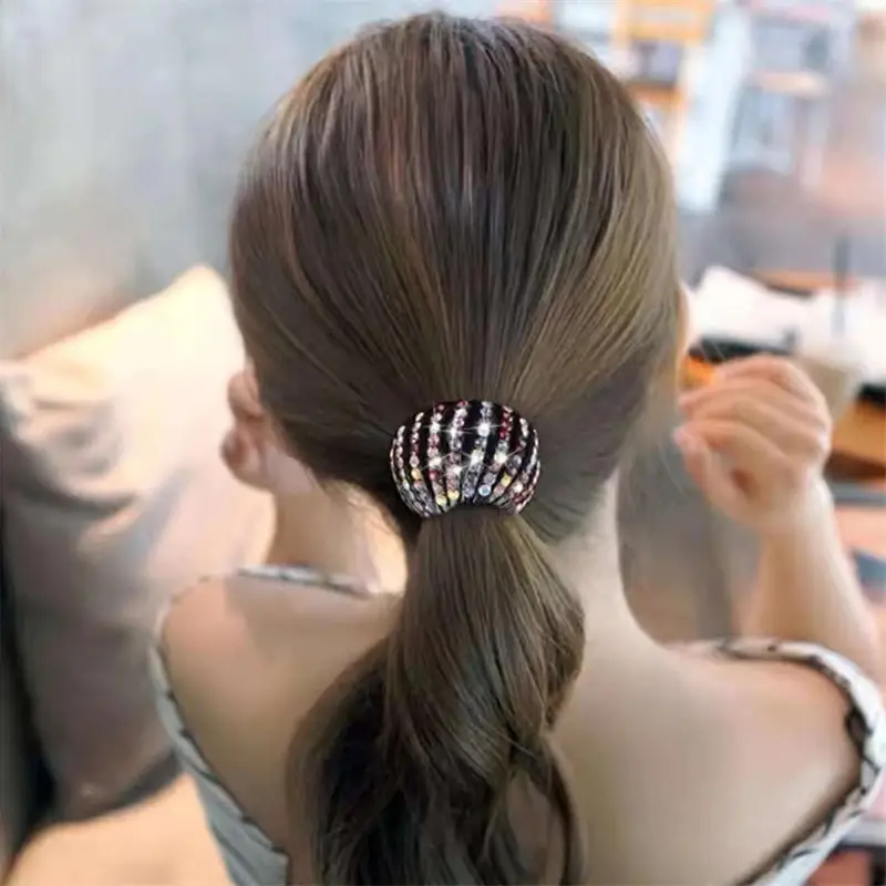 2pcs set random color birds nest hair clip bun hairpin womens bun ponytail clip hairpin hair accessories Product details 2