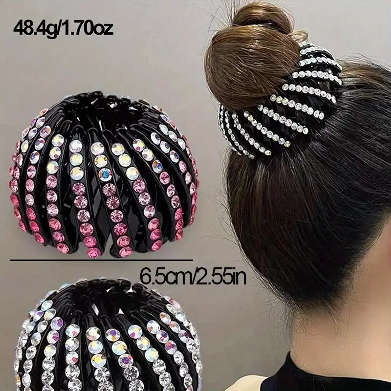 2pcs set random color birds nest hair clip bun hairpin womens bun ponytail clip hairpin hair accessories Product details 4