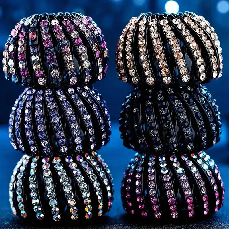 2pcs set random color birds nest hair clip bun hairpin womens bun ponytail clip hairpin hair accessories Product details 6