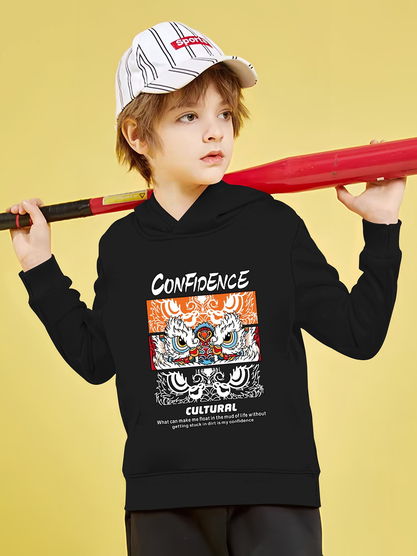 Anime Dance Lion Print Cute cozy Hoodie Kids Boys Keep Warm - Temu