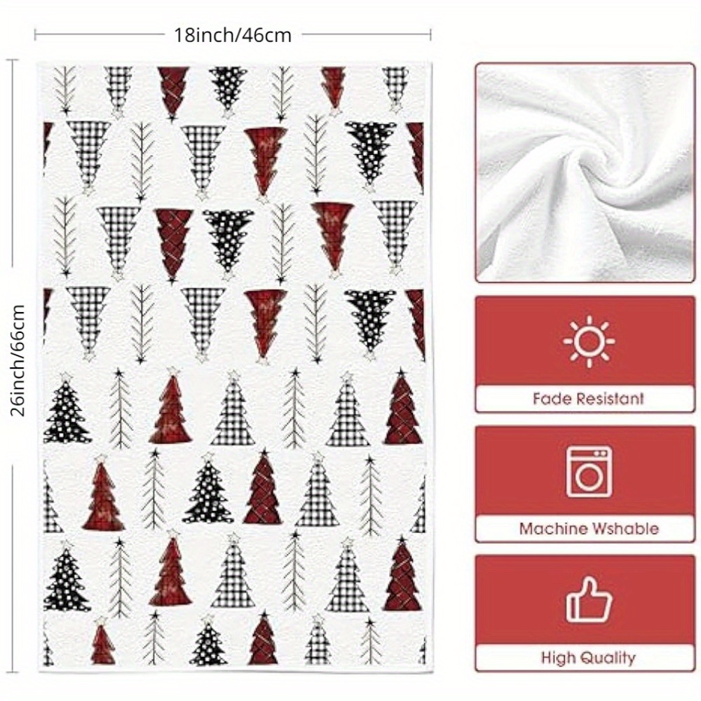 Artoid Mode Xmas Trees Sonwman Snowflakes Winter Kitchen Towels Dish  Towels, 18x26 Inch Seasonal Christmas Decoration Hand Towels Set of 2