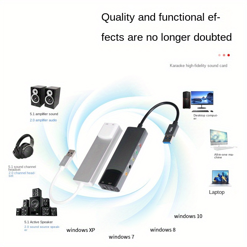 V8S Bluetooth USB Carte Son Externe Casque Microphone Webcast