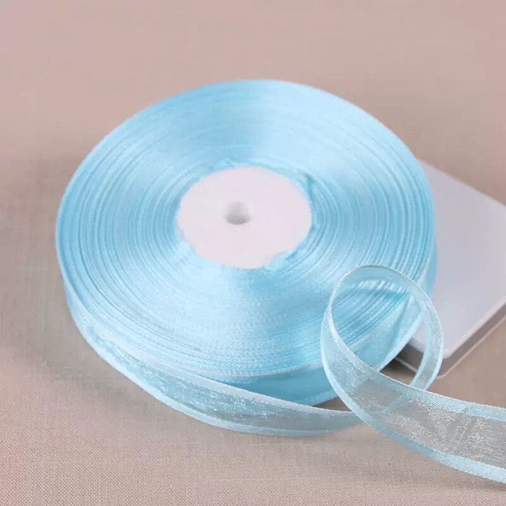 Trimming Shop 10mm Double Sided Satin Polyester Ribbon for Craft Projects  Baby Blue, 25MTR 
