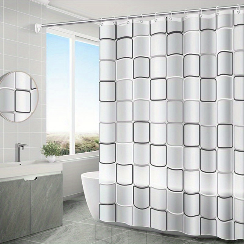 Tenda doccia vasca da bagno in Peva impermeabile con ganci 240x200 cm