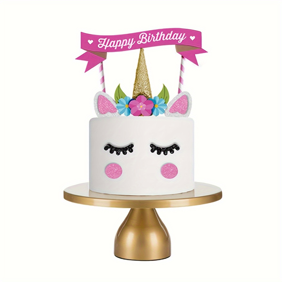 Juego de decoración de pastel de primer cumpleaños para niña con nubes de  arco iris, estrellas, palillos para tartas de un año para baby shower