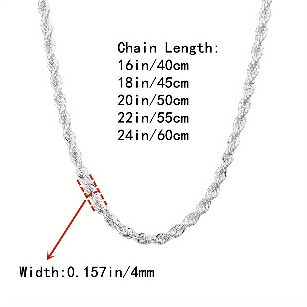 Men's Rope Necklace stainless Steel Twist Necklace Twisted - Temu