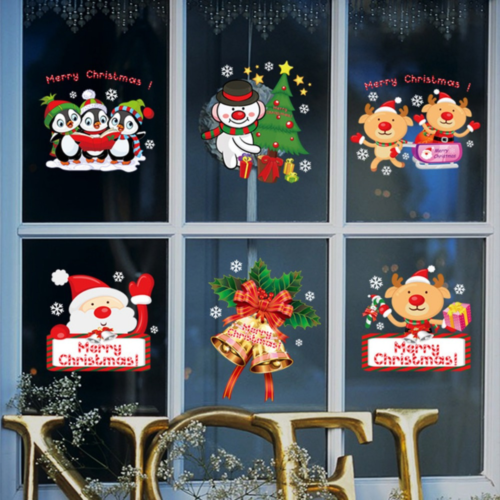 Set, Weihnachtsfenster-Aufkleber, Santa Claus Xmas Aufkleber