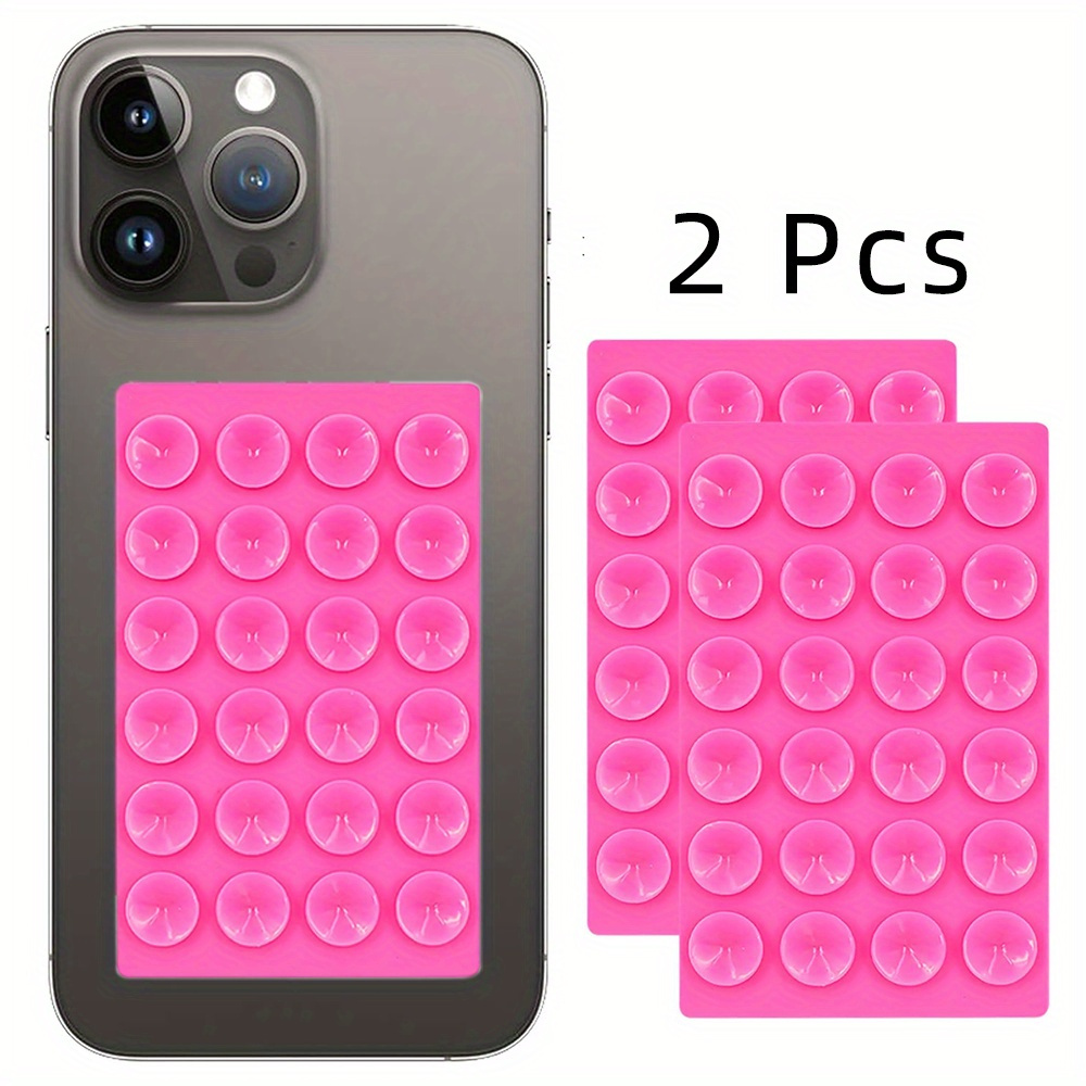 1 pezzo rosa silicone ventosa per telefono & 24 pezzi quadrato