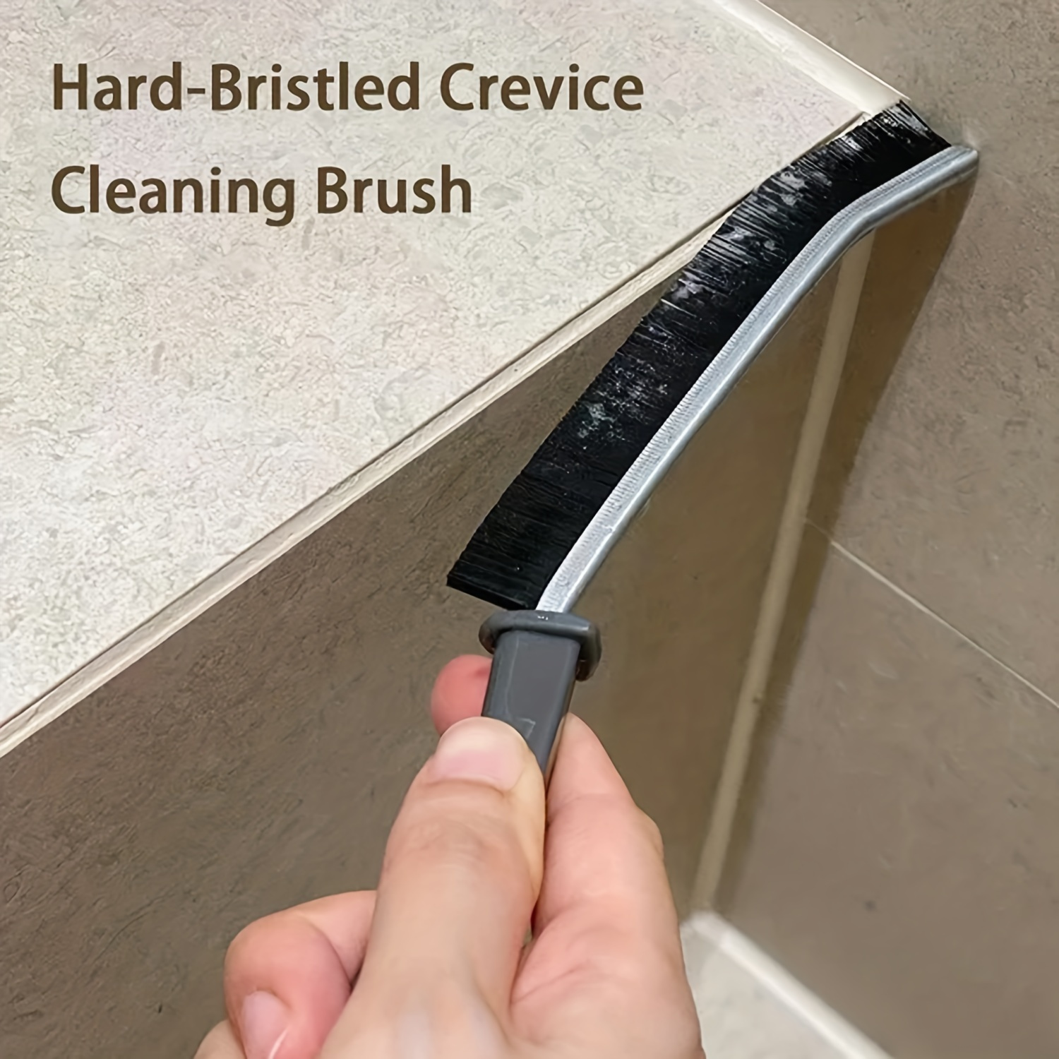 Hard-Bristled Crevice Cleaning Brush, Crevice Gap Cleaning Brush