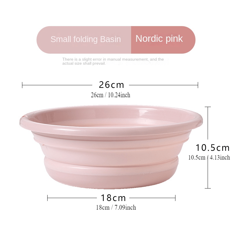 Collapsible Multipurpose Plastic Washing Basin, Small Portable