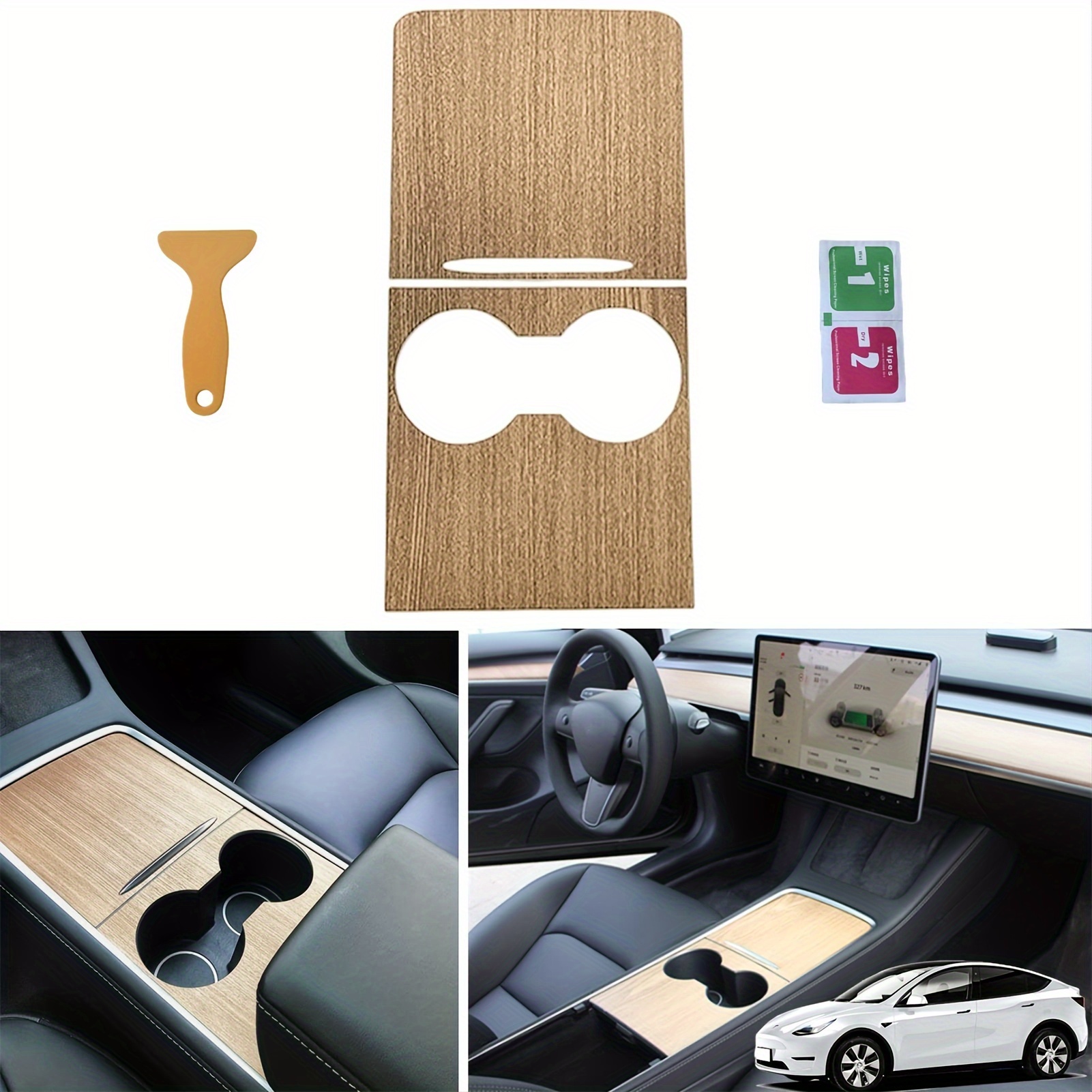 Car Center Console Wrap Kit, Mattschwarze Konsolenabdeckung Innendekoration  Wrap Kit, Für Tesla Model 3 Model Y 2021 2022 2023 Zubehör
