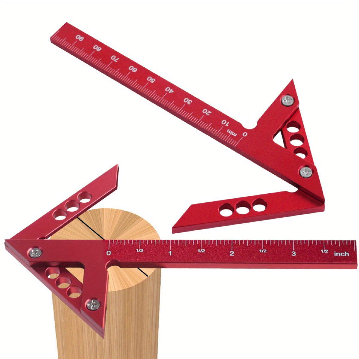 7/12 Inch Aluminum Alloy Carpenters Square Metric Triangle Ruler  Woodworking Metal Square Ruler Angle Marking Carpentry Tool - AliExpress