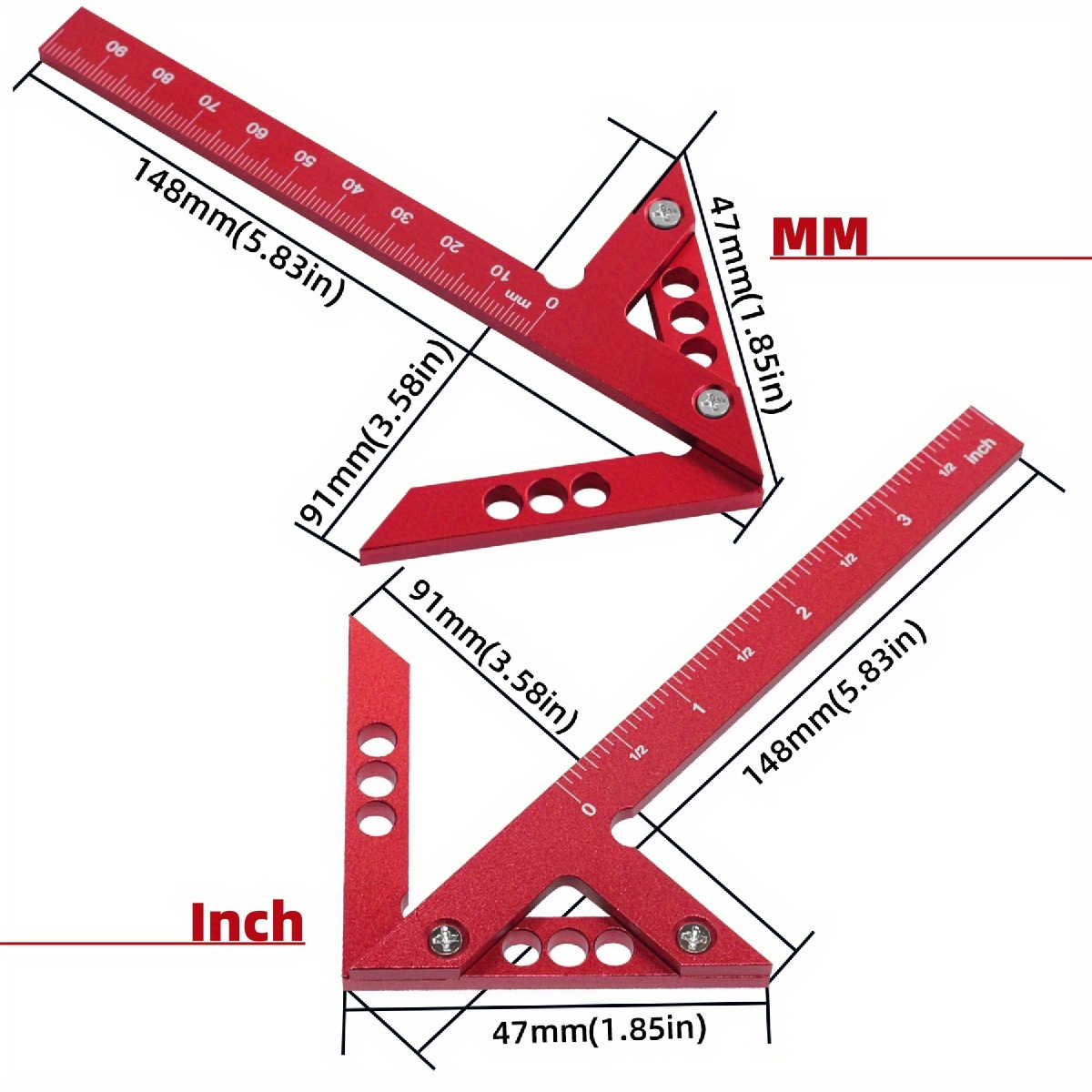 Regla Triangular Ángulo Recto Posicionamiento 90 Grados - Temu Chile