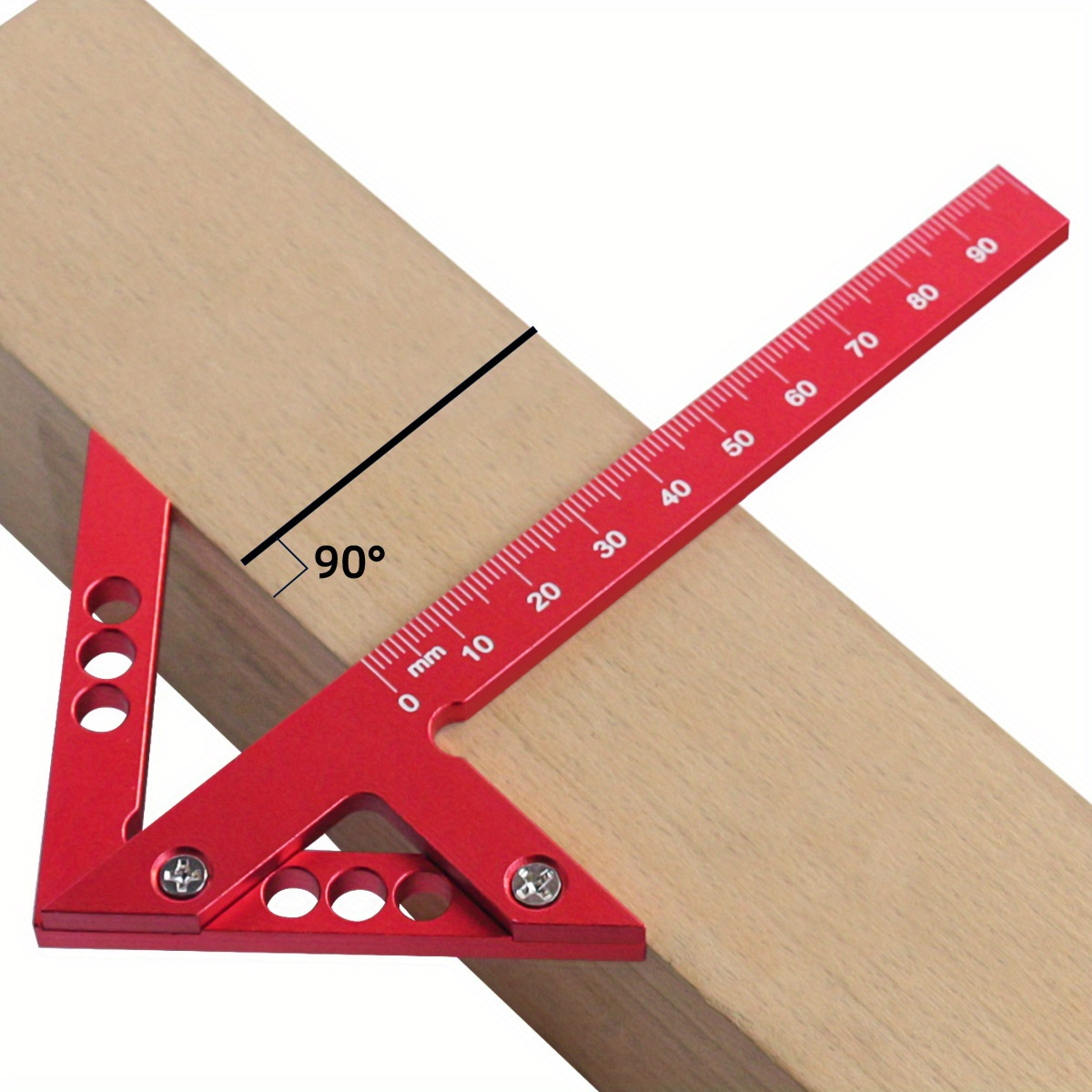 DollaTek T-förmiges Anreißlineal für die Holzbearbeitung - O