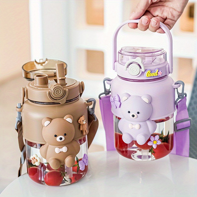 Big Sale!Portable Water Bottle 350ml Cartoon Transparent Drink Kettle for  School Students Boys Girls Summer Climbing Sports Drink Cups