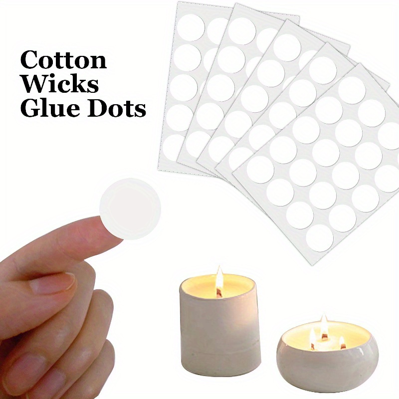 100pcs Of Candle Wick Stickers, Heat-resistant Double-sided Adhesive With A  Small tail, Stable When Pasted In Hot Wax Stickers, Suitable For Candle