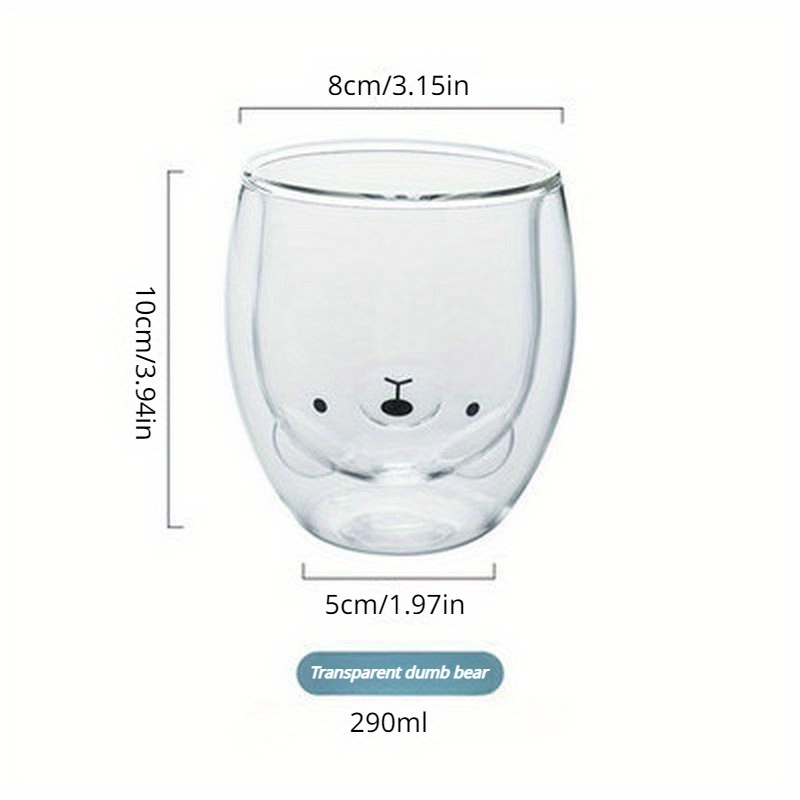 Double Wall Glass Cup Bear (250ml)