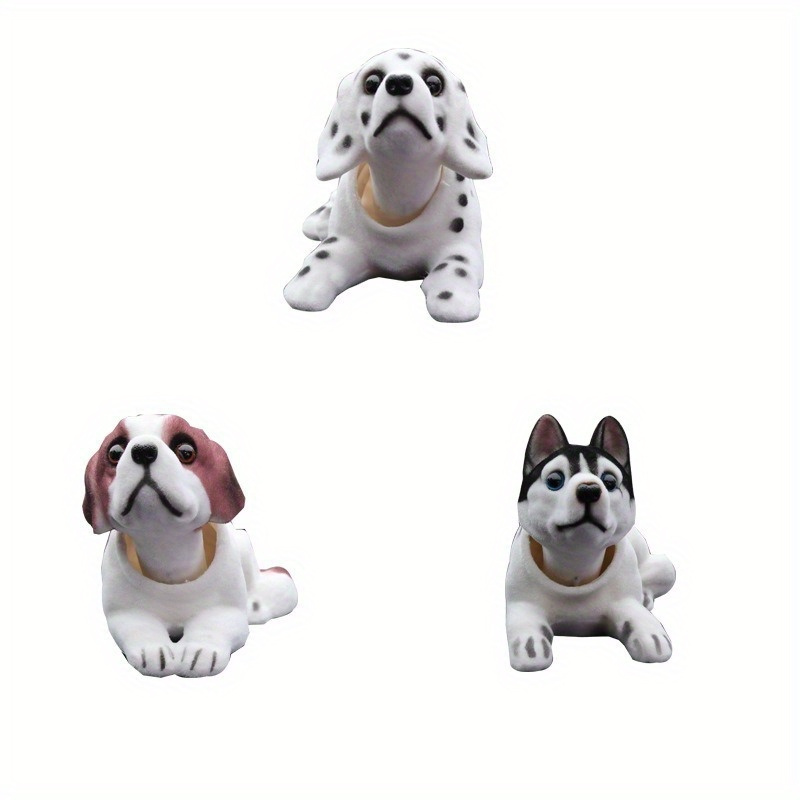 Shaking Head Small Dog Ornaments plush Resin Simulation Dog - Temu