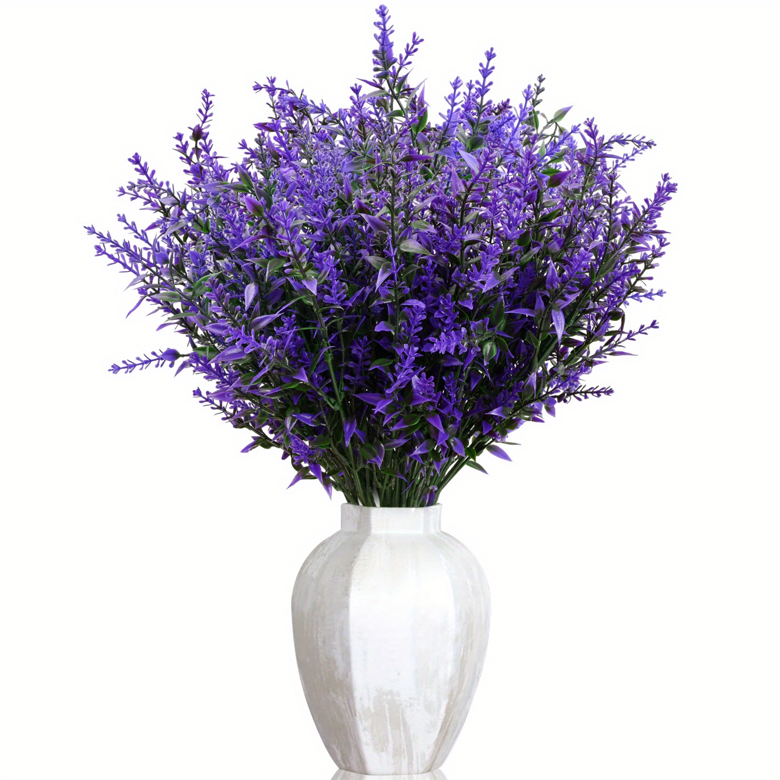 12 Bundles Artificial Flowers, UV Resistant Fake Flower Bouquet