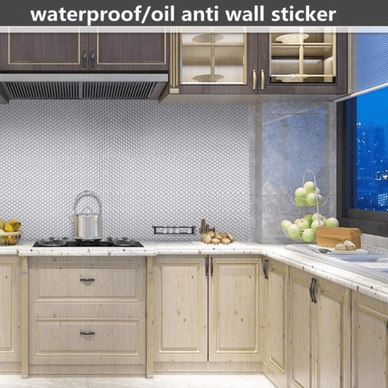 Kitchen Oil Proof Sticker Kitchen Backsplash Stickers - Temu