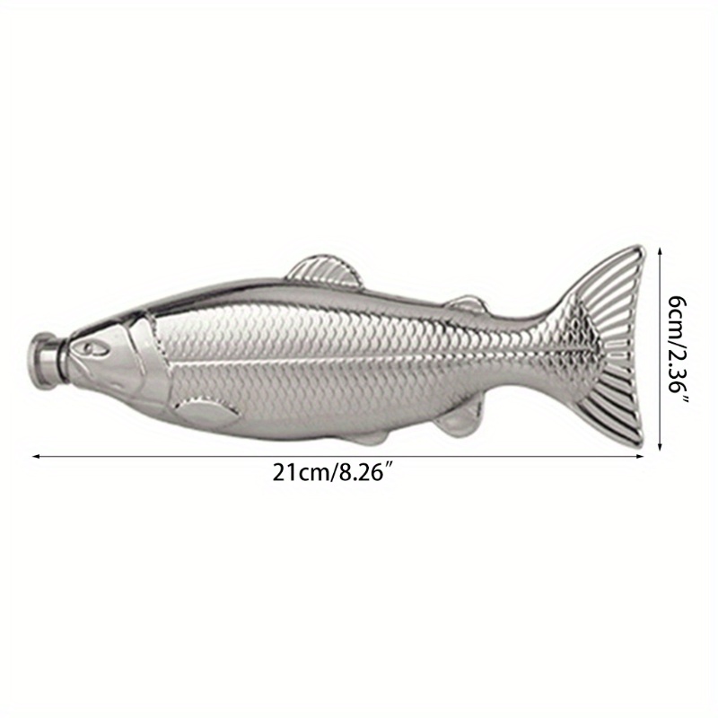 1pc, Stainless Steel * Trout-Shaped Stainless Steel Hip * Fashionable Wine  Bottle For Men And Women, Stainless Steel Wine Jug, Beautiful Dri