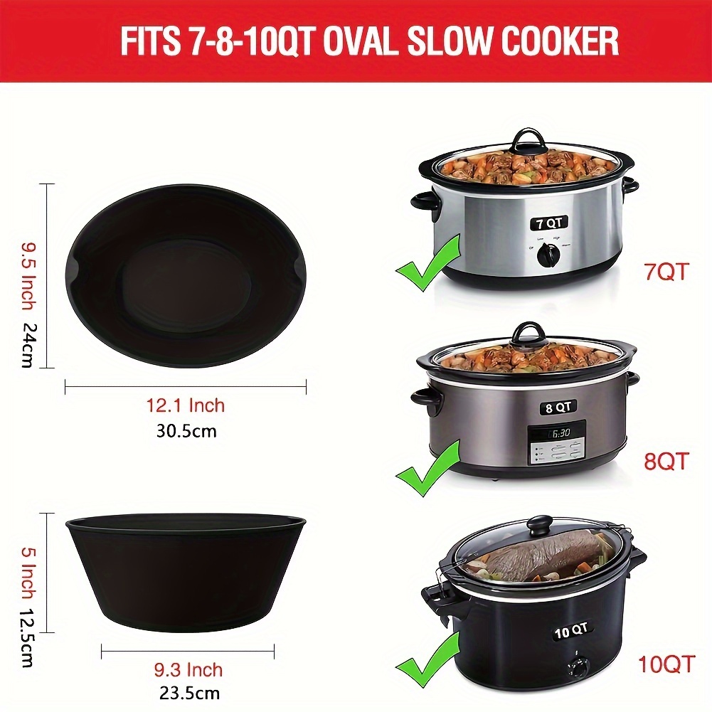 Slow Cooker Liners Fit Crock Pot 6-8 QT Oval Slow Cooker,Reusable