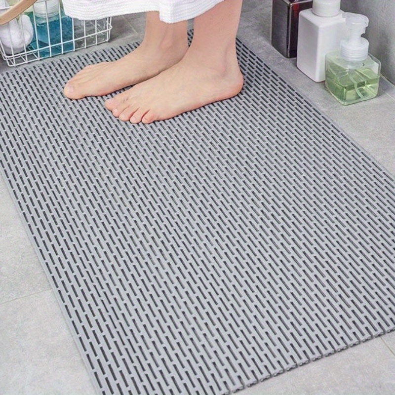 Simple Solid Color Bath Rug, Non-slip Shower Stall Mat, Anti-fall Soft  Absorbent Bath Mat, Shower Carpet For Home Bathroom, Bathroom Accessories -  Temu