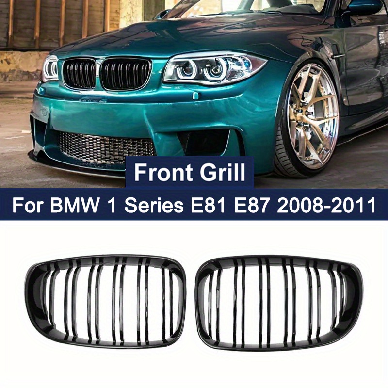 Gloss Black Front Kidney Grilles Grills Double Line For BMW F20