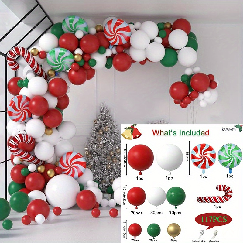 Balloons Garland Arch Kit- Grey, White and Golden 117Pcs for