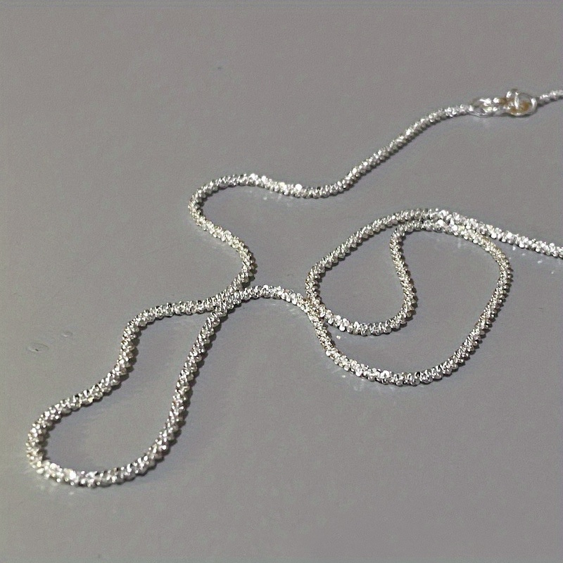 Sparkling Chain Necklace Silver Plated Charm Necklace Jewelry (DIY Necklace)