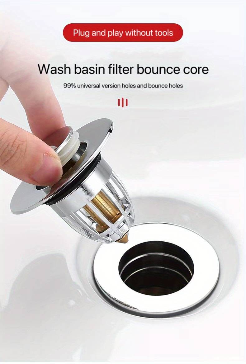 Universal Bathroom Sink Plug Stopper – Pop-Up Drain Filter For Wash Basin, Multi-Color