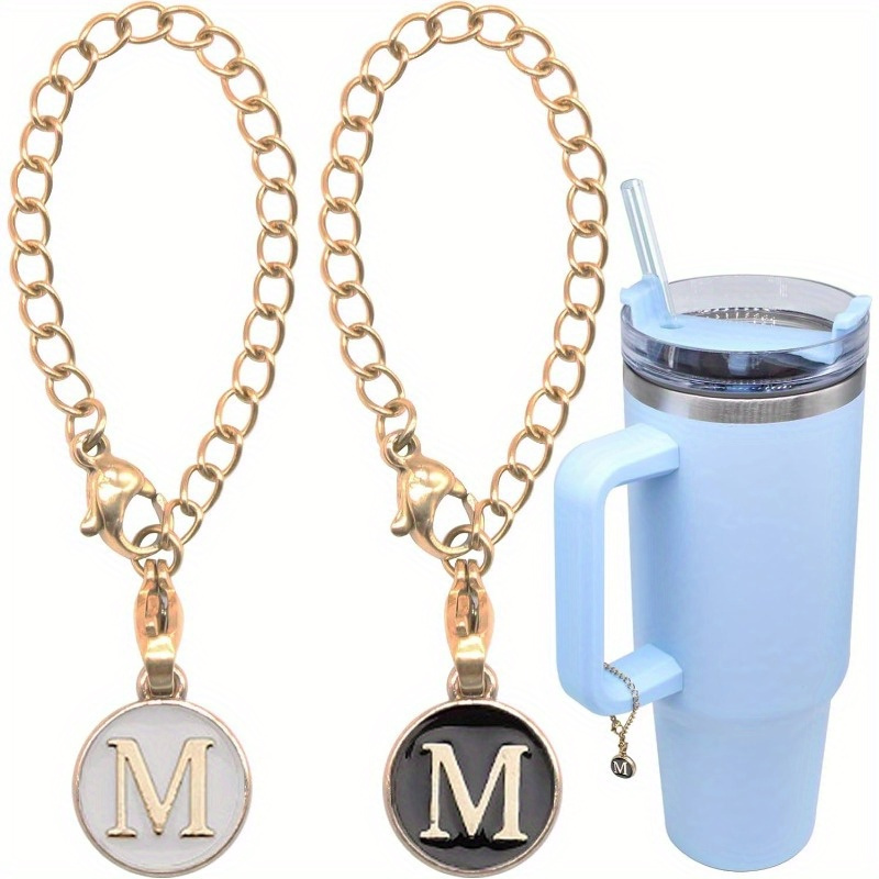  DEMULANS Letter Charm Accessories Compatible with Stanley Cup, Initial Name ID Personalized Charms for Tumbler with Handle,For Teens Girls  Friend Women Mother Christmas Gift (Letter-A) : Home & Kitchen