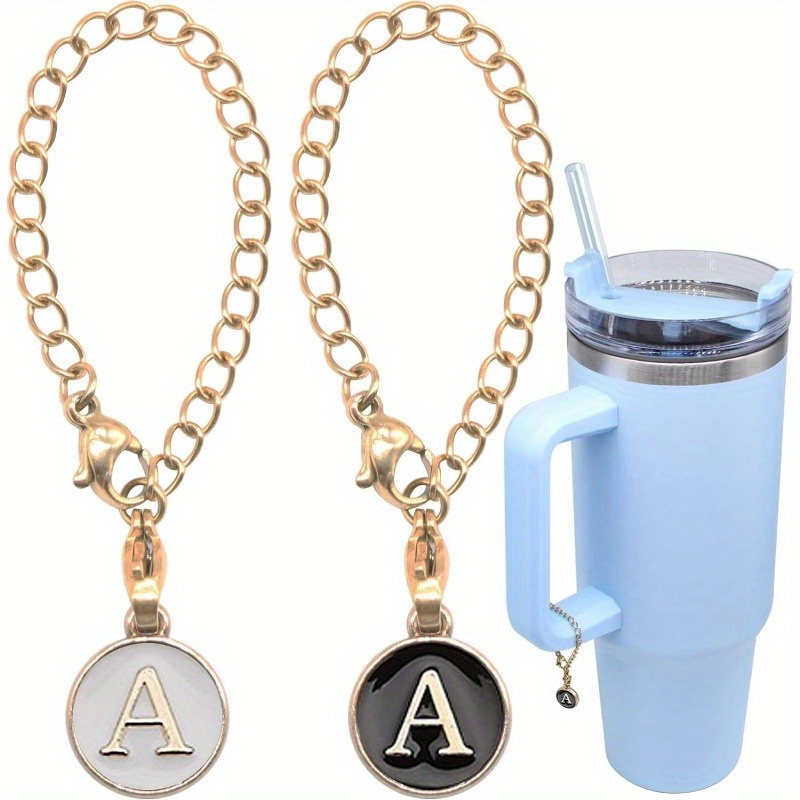  DEMULANS Letter Charm Accessories Compatible with Stanley Cup, Initial Name ID Personalized Charms for Tumbler with Handle,For Teens Girls  Friend Women Mother Christmas Gift (Letter-A) : Home & Kitchen