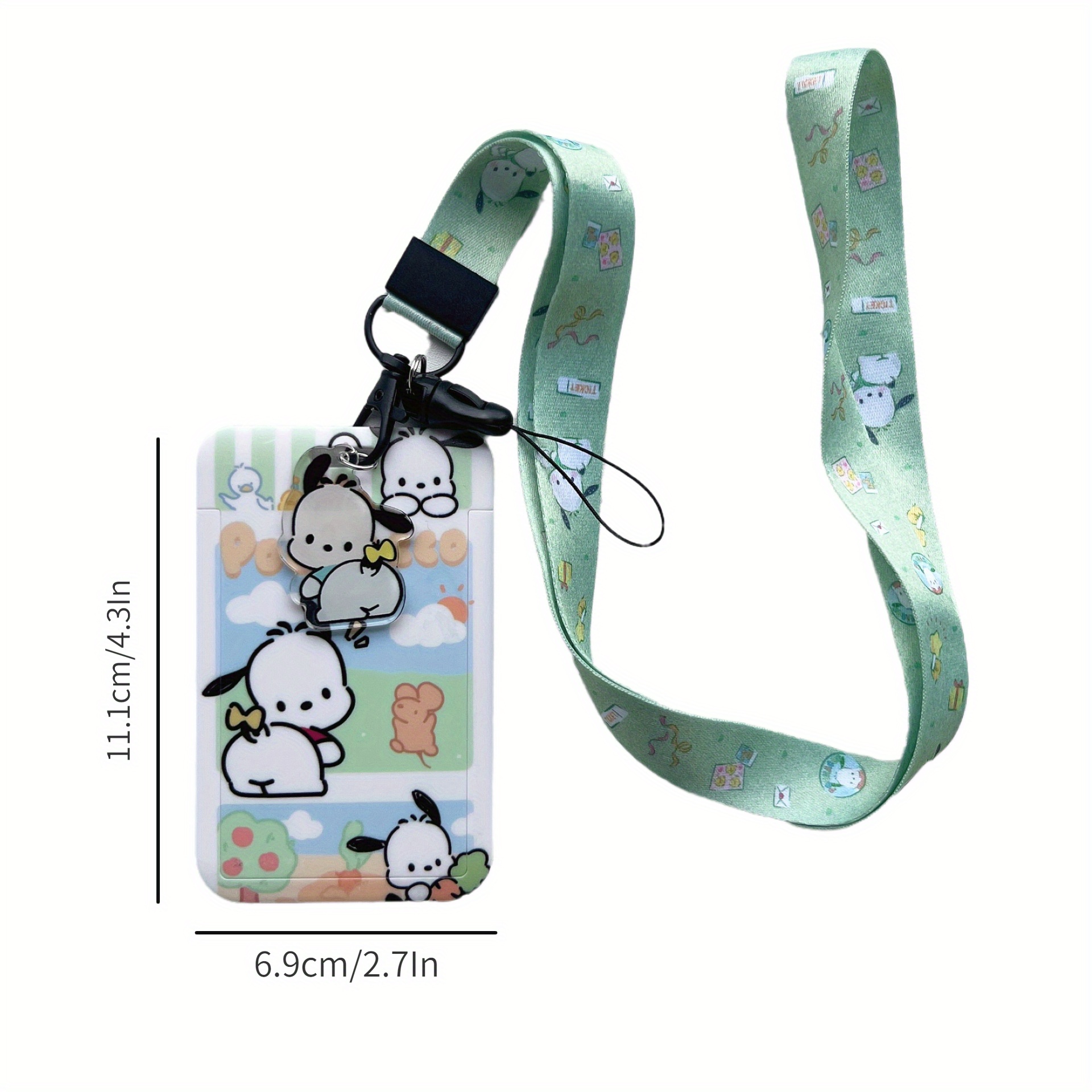 Cute Cartoon Card Holder Portable Lanyard Subway Bus - Temu