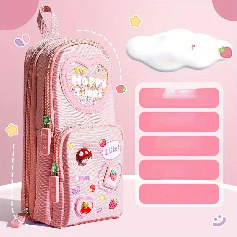 Pencil Case Multifunctional Large Estuche Kawaii Estojo Korean Stationery  Cartucheras Escolares Canvas Kalemlik School Pen Case