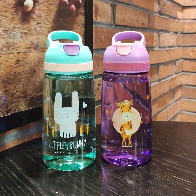 Kawaii Portable Sports Water Bottle Cartoon Plastic - Temu