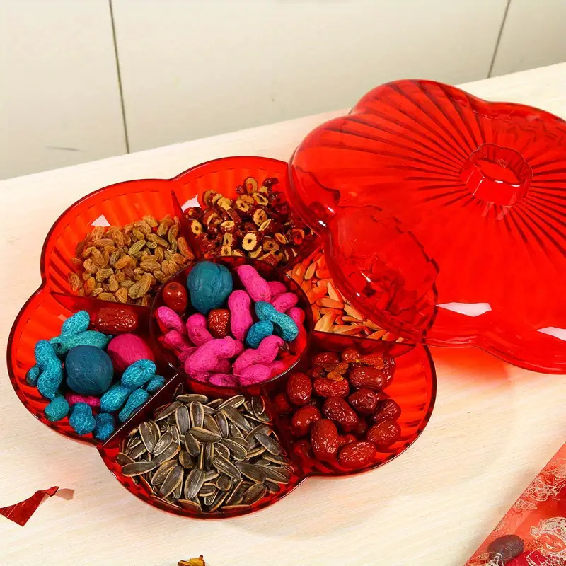 Candy Servers Snack Storage Box Dried Fruit Tray 6 Plastic - Temu