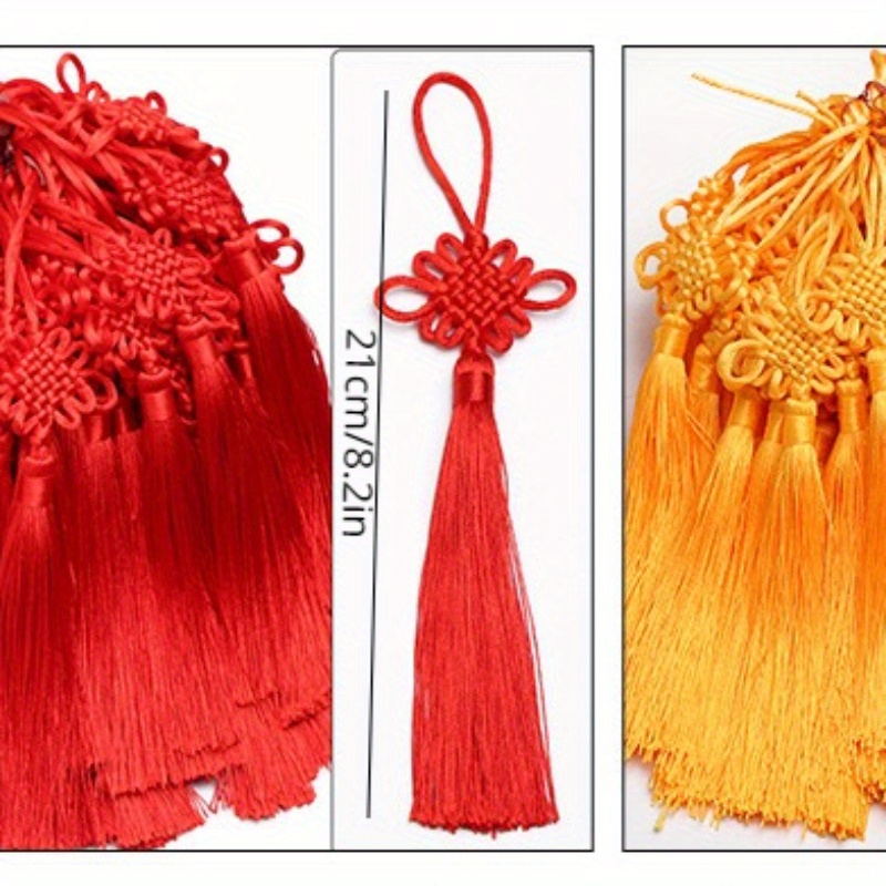50 Pcs Handmade Red Chinese Knots Soft Tassels Holiday Gift For Spring  Festival, Special Gift For Ne