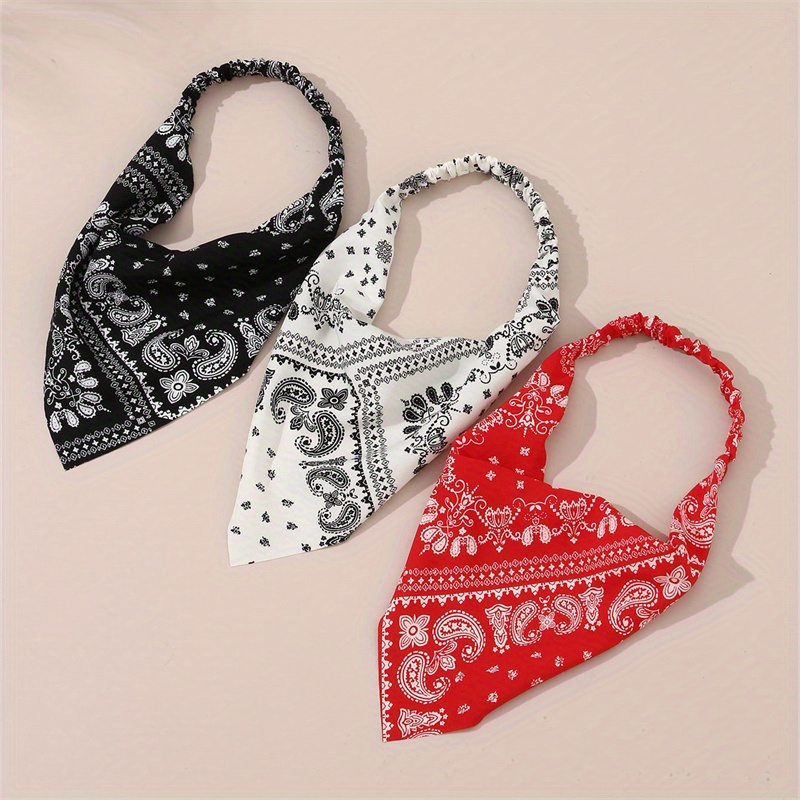 3pcs set printed fashion hairband scarf elastic Temu Mauritius