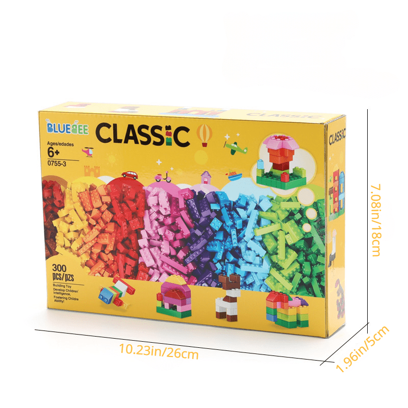 300/1000pcs Educational Assembly Building Blocks, Early Education Toys, DIY Small Insertion Building Block Toys, Architecture Educational Toy Gifts, Block Colors Are Random