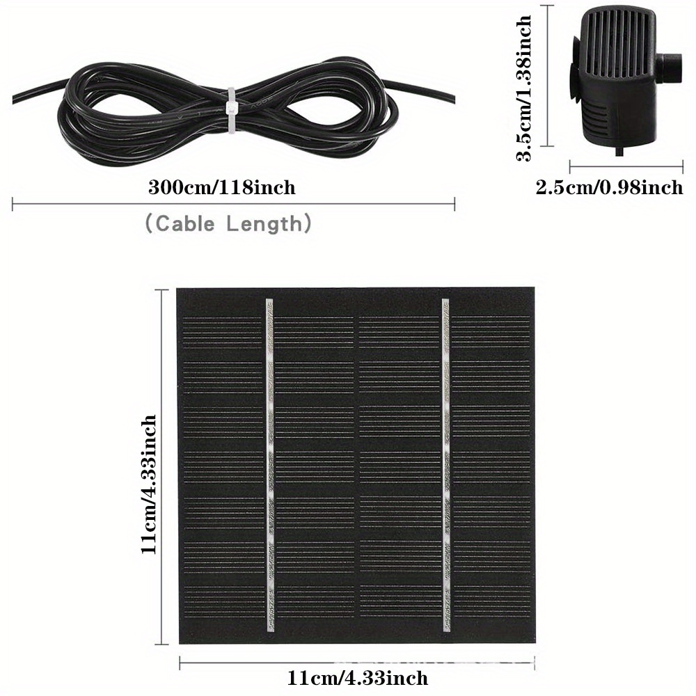 1pc Fontaine Solaire Avec 6 Buses, 2.5W Fontaine Solaire Alimentée Par  L'énergie Solaire Kit DIY Pour Jardin, Étangs, Piscine, Aquarium, Extérieur  - Temu Belgium