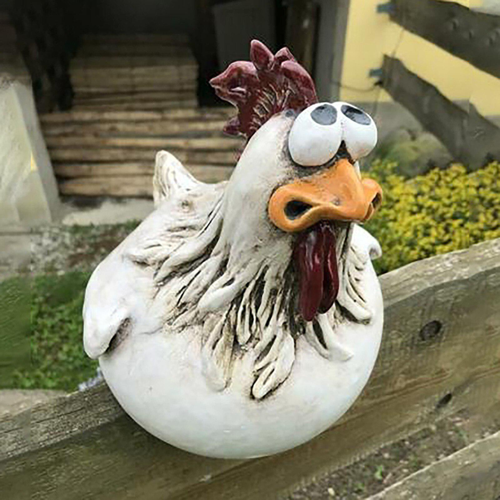 1 Stück Huhn Sitzt Zaun Dekoration Gartenstatuen Zäune - Temu Austria