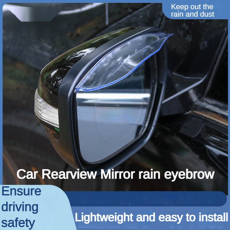 2PCS voiture rétroviseur pare-pluie garde, fibre de carbone voiture côté  miroir pluie sourcils, étanche auto miroir pare-pluie pour voitures,  camions