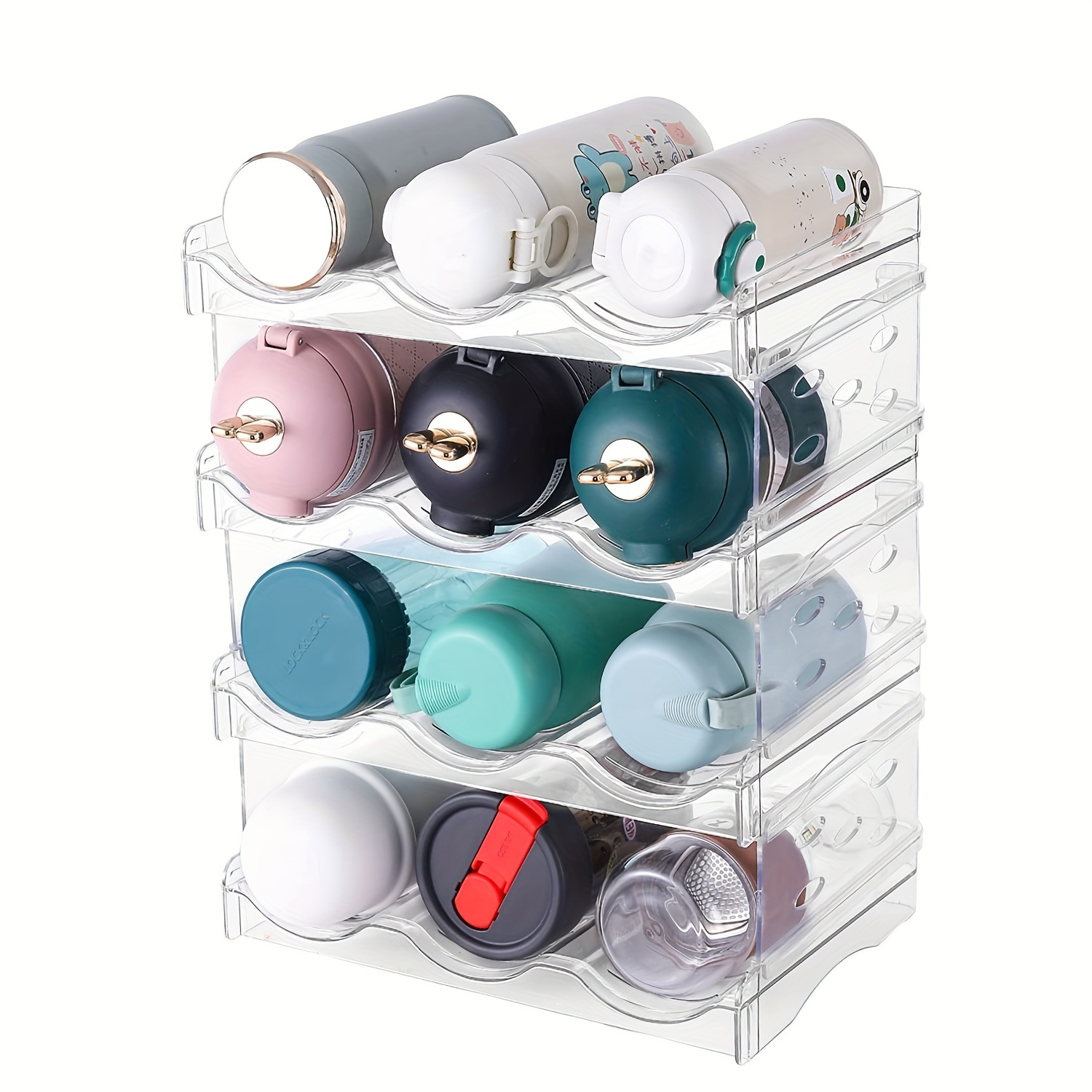 Cup Storage Box Storage Rack Water Cup Dustproof Partition - Temu