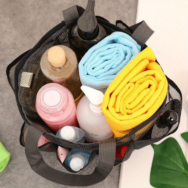 Mesh Shower Caddy Portable for College Dorm Room Essentials,Shower Caddy  Dorm with 8-Pocket Large Capacity for Beach,Swimming,Gym,Travel essentials