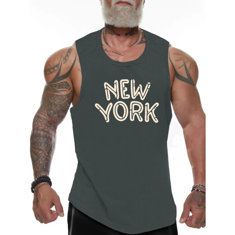 Camiseta Sin Mangas Con Estampado 'New York' Camiseta Sin - Temu Mexico